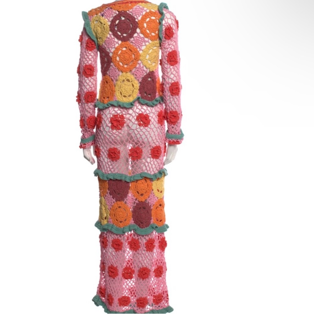 CeliaB Colorful Crochet Maxi Dress NWOT XL